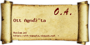Ott Agnéta névjegykártya